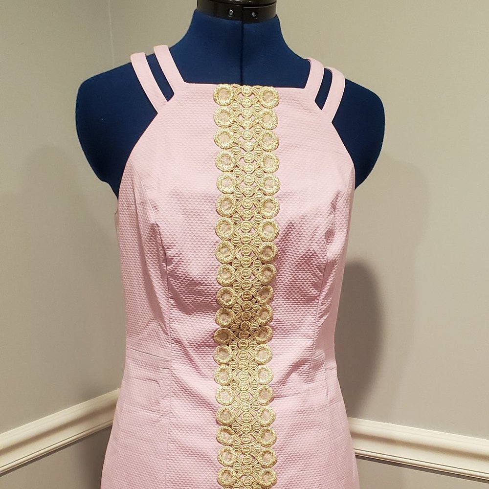 Excellent Used Lilly Pulitzer Lilac Pearl Stretch Shift Dress